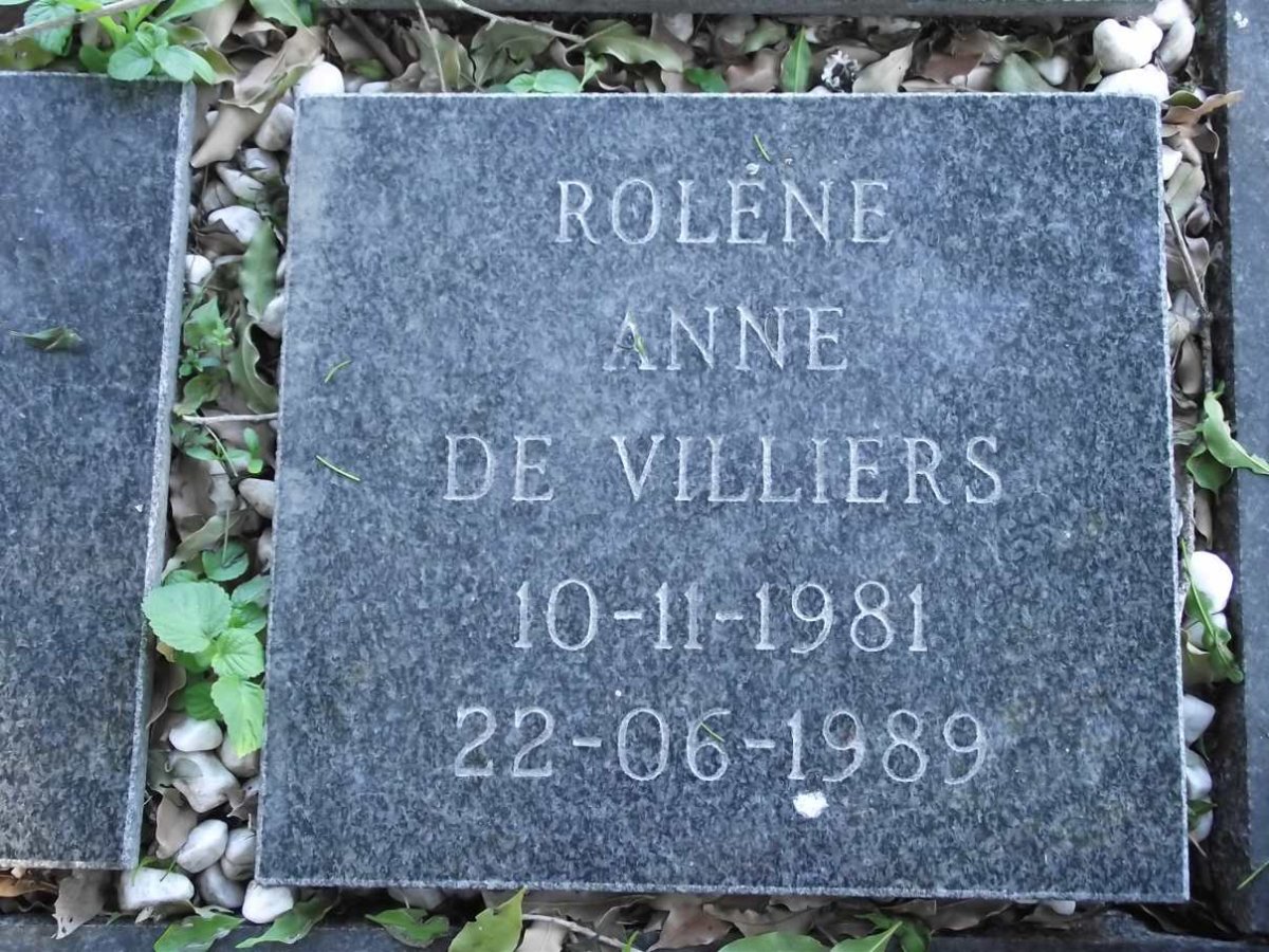 VILLIERS Rolene Anne, de 1981-1989