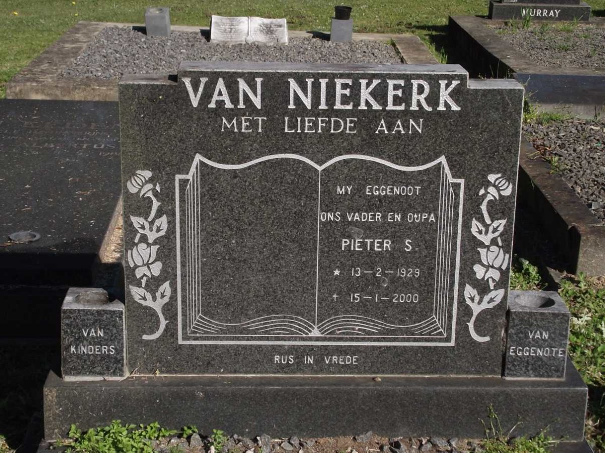 NIEKERK Pieter S., van 1929-2000
