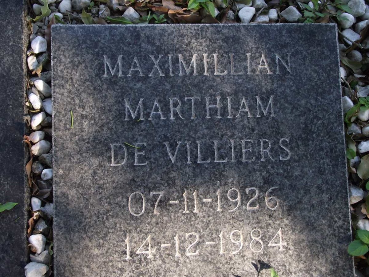 VILLIERS Maximillian Marthiam, de 1926-1984