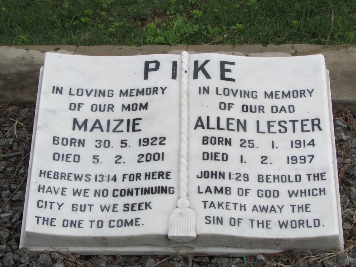 PIKE Allen Lester 1914-1997 &amp; Maizie 1922-2001
