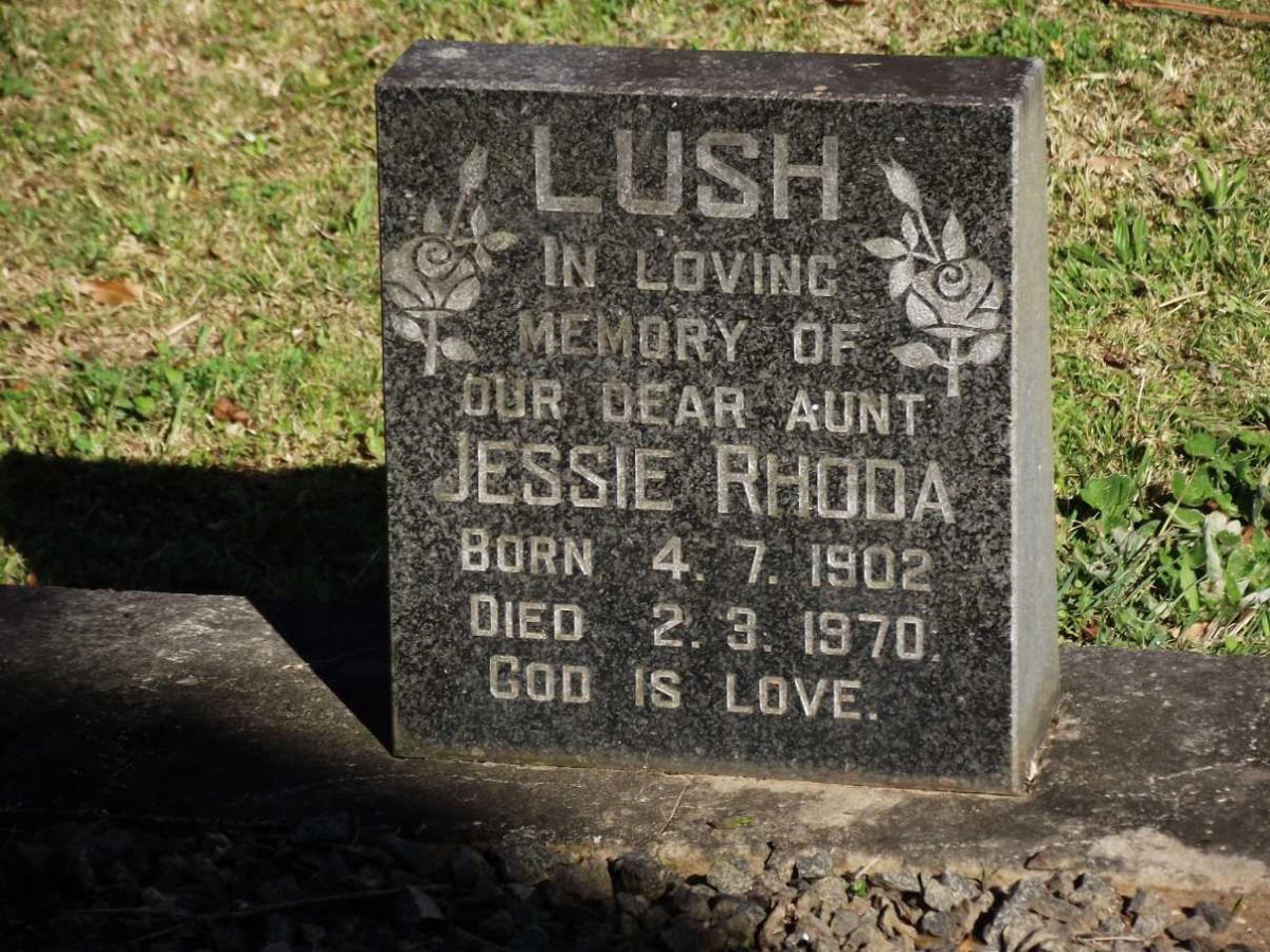 LUSH Jessie Rhoda 1902-1970