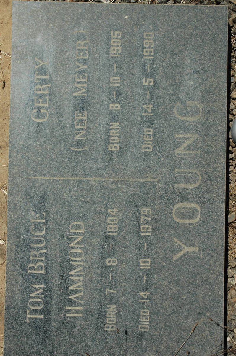 YOUNG Tom Bruce Hammond 1904-1979 &amp; Gerty MEYER 1905-1990