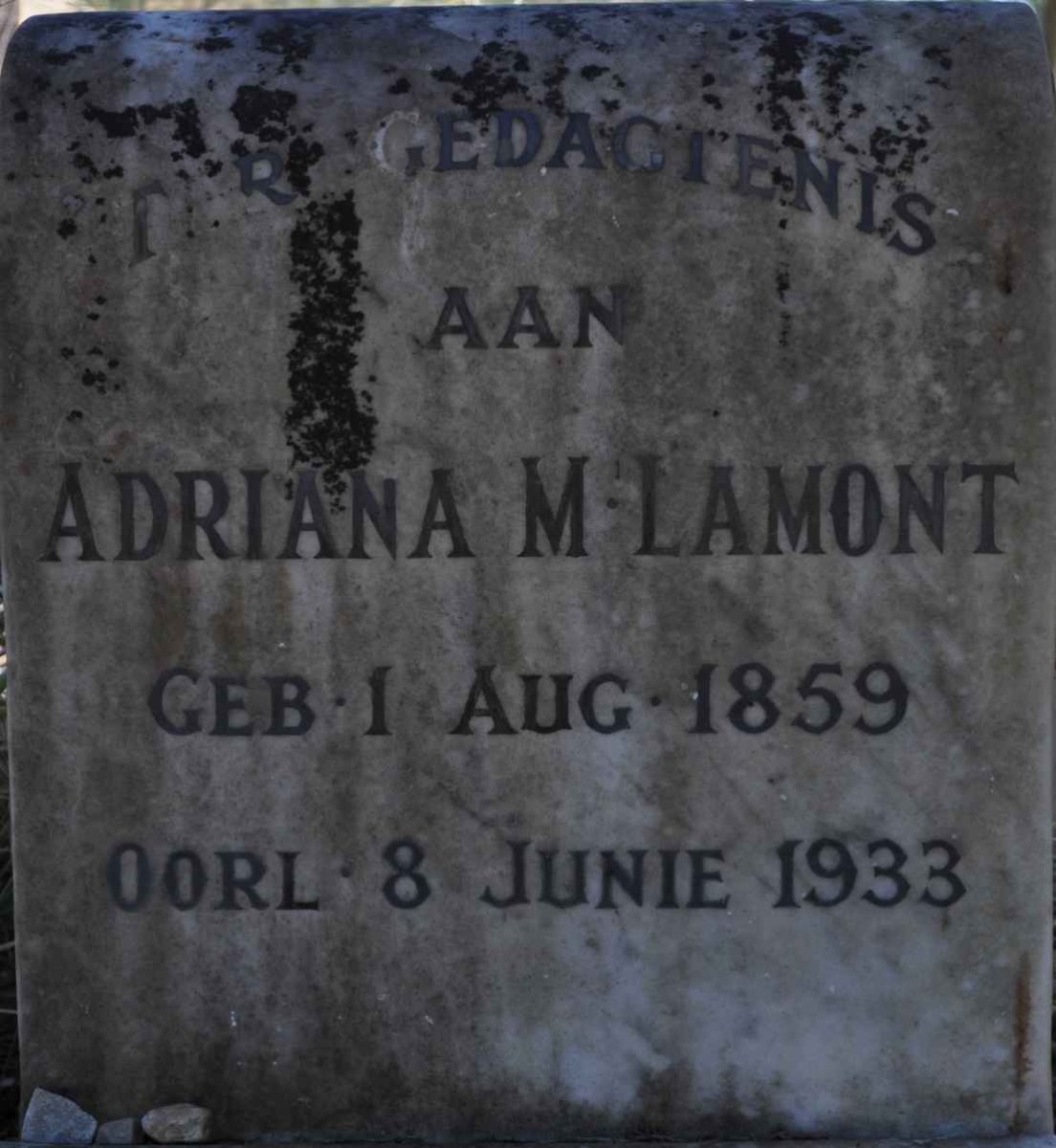 LAMONT Adriana M. 1859-1933