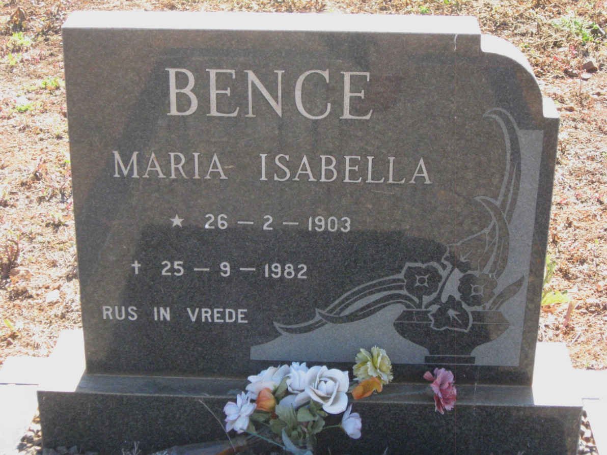 BENCE Maria Isabella 1903-1982
