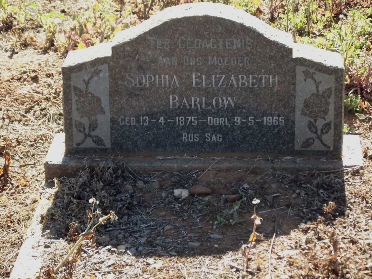 BARLOW Sophia Elizabeth 1875-1965