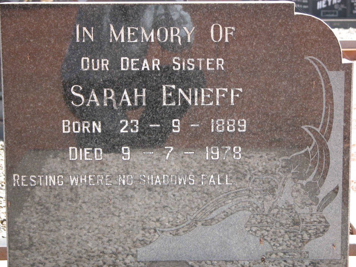 COLLING Sarah Enieff 1889-1978