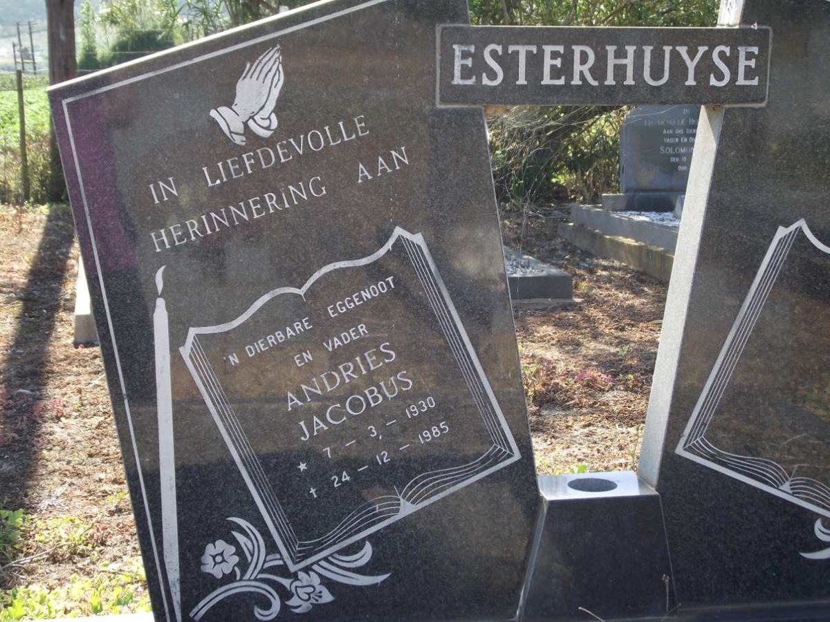 ESTERHUYSE Andries Jacobus 1930-1985