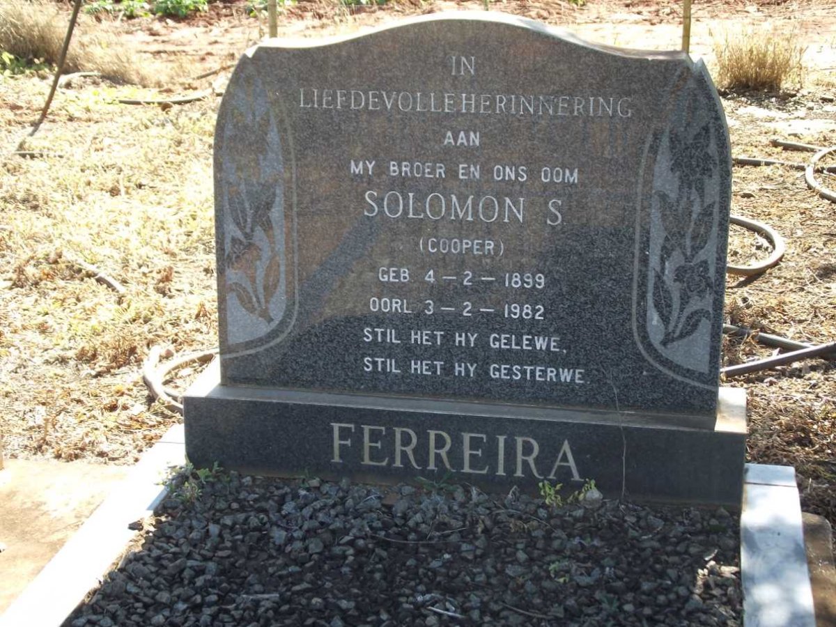 FERREIRA Solomons S.  1899-1982