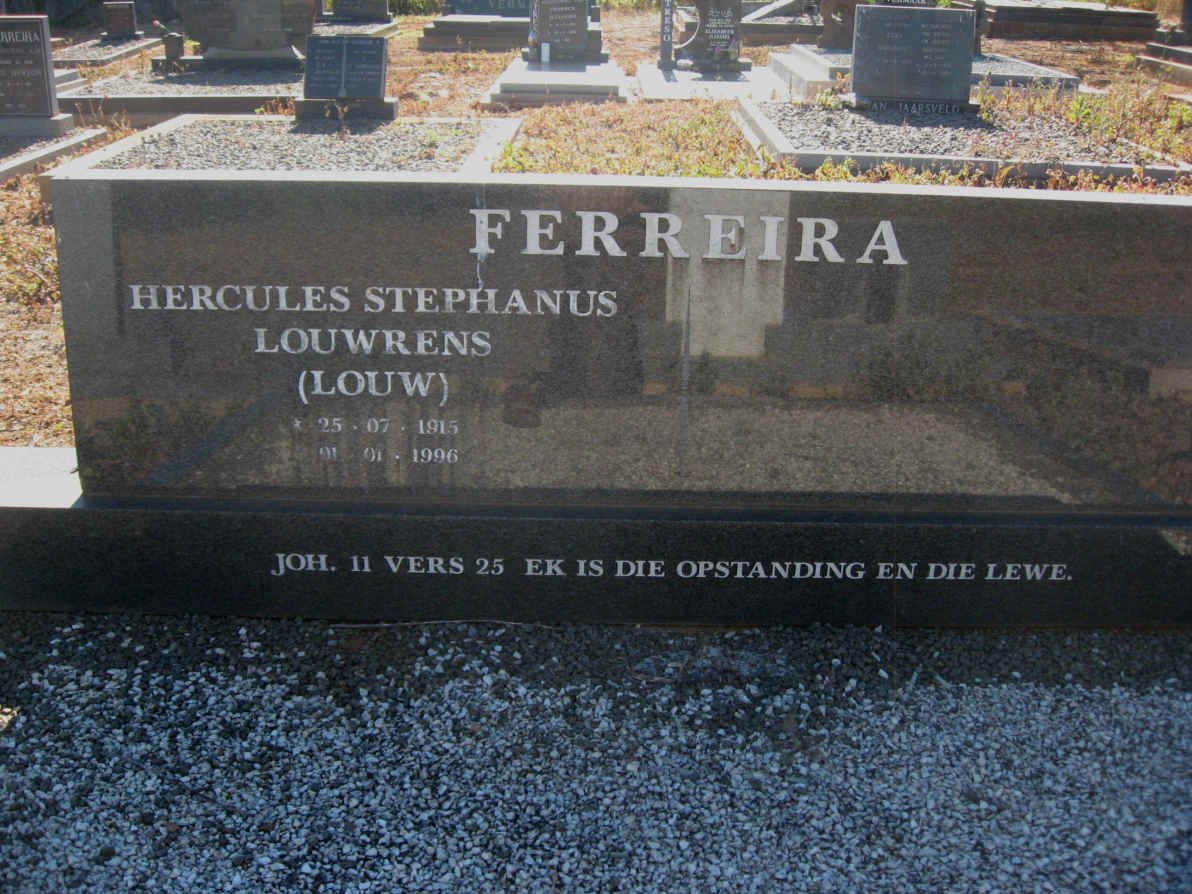 FERREIRA Hercules Stephanus Louwrens 1915-1996