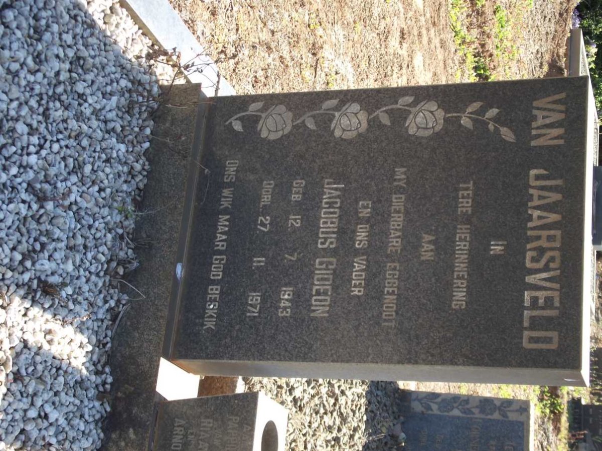 JAARSVELD Jacobus Gideon, van 1943-1971