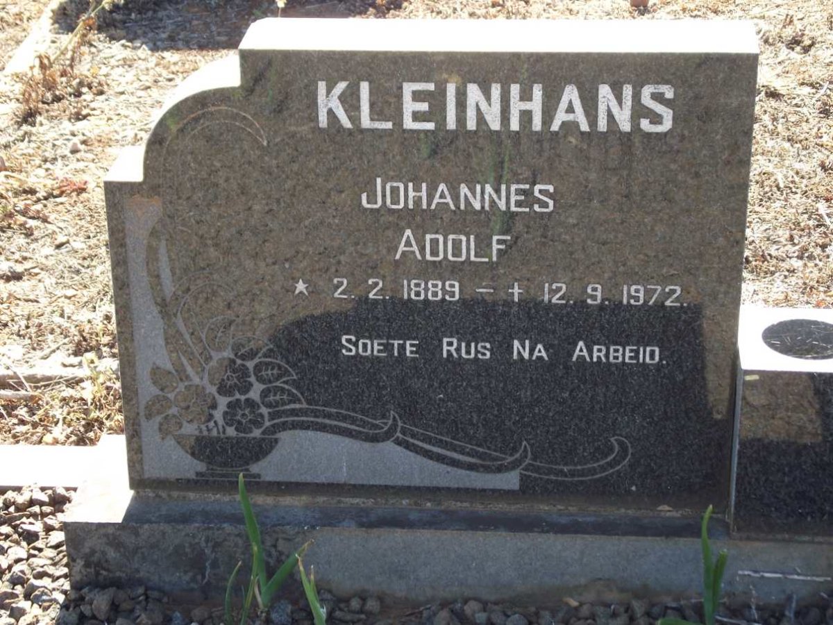 KLEINHANS Johannes Adolf 1889-1972