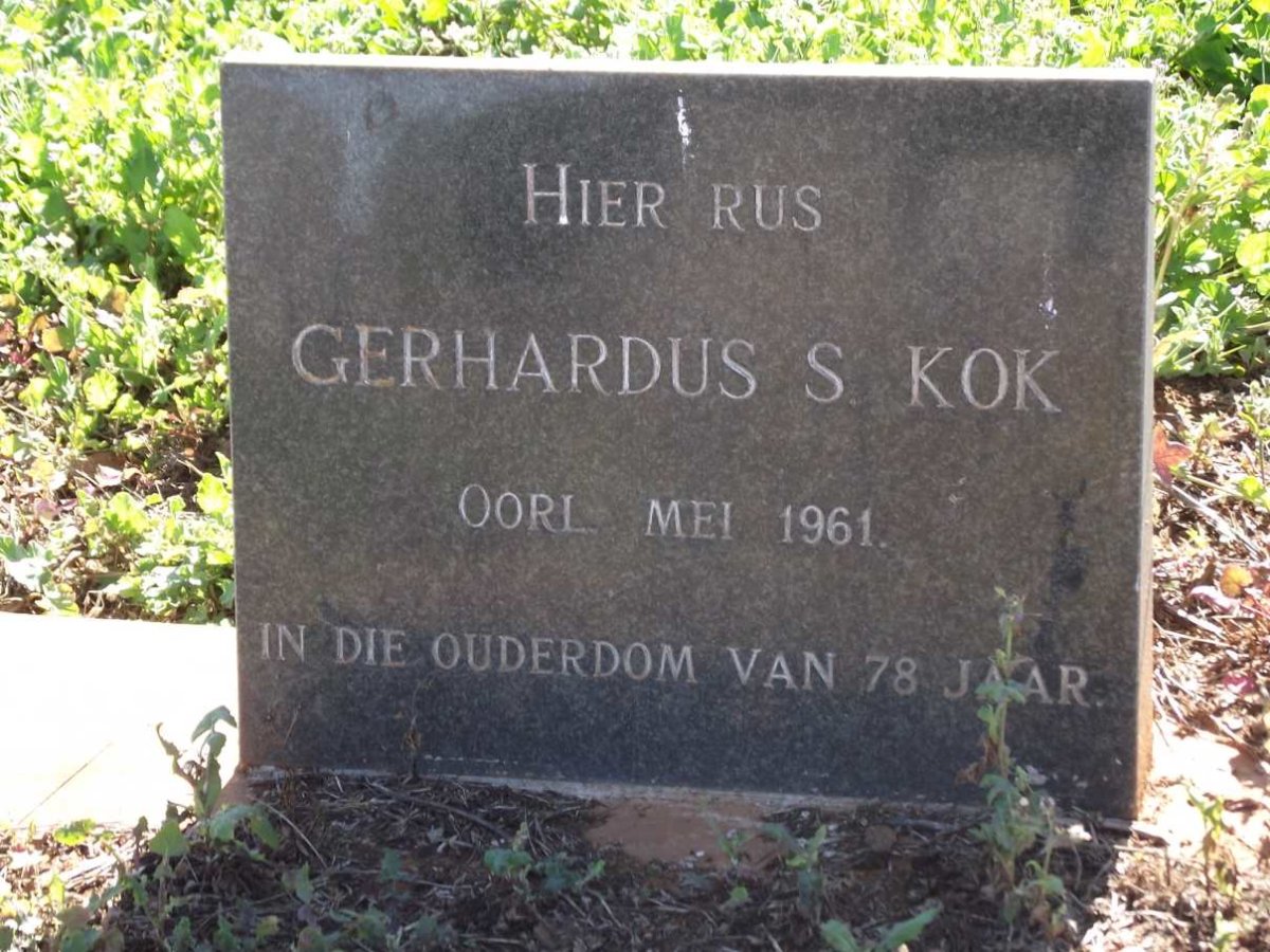 KOK Gerhardus S. -1961