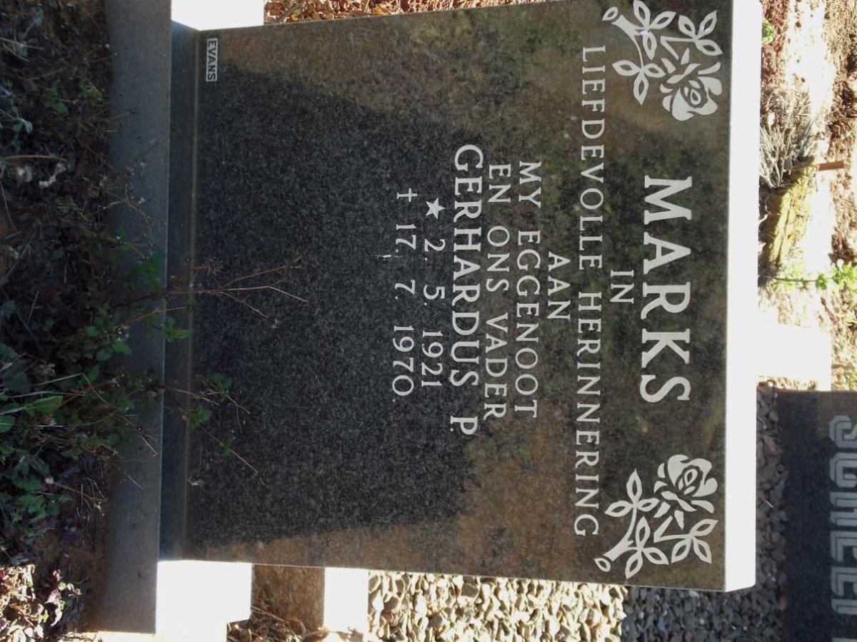 MARKS Gerhardus P. 1921-1970