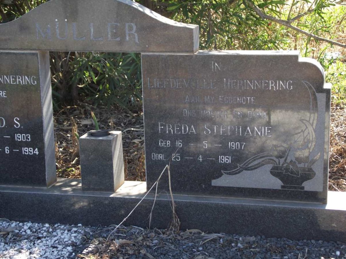 MULLER Freda Stephanie 1907-1961