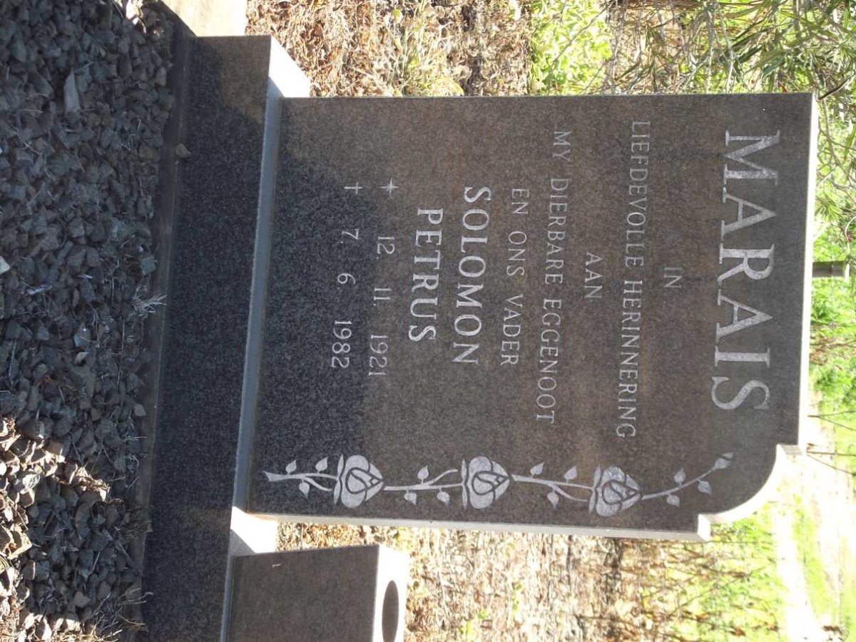 MARAIS Solomon Petrus 1921-1982