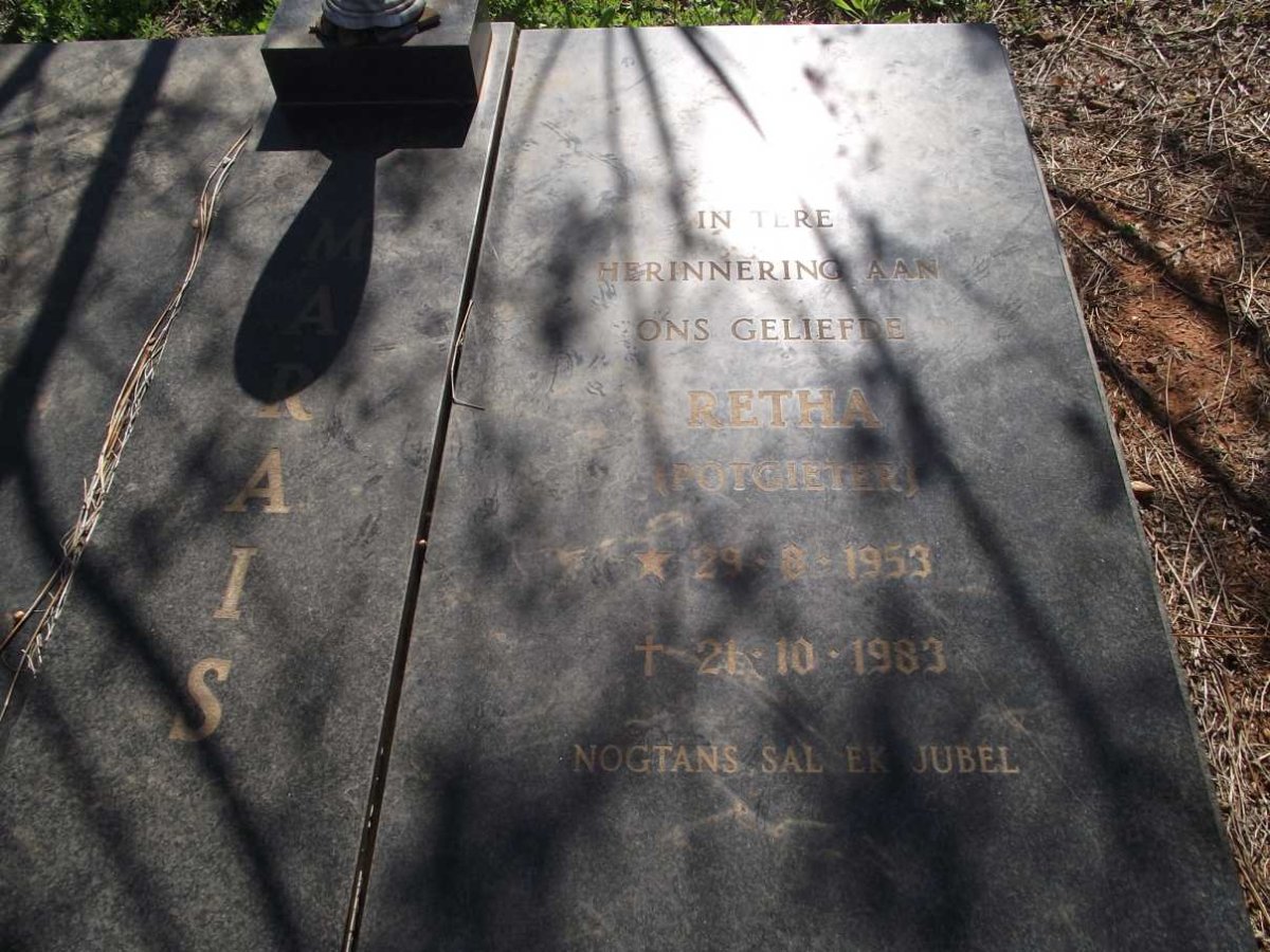 MARAIS Retha nee POTGIETER 1953-1983