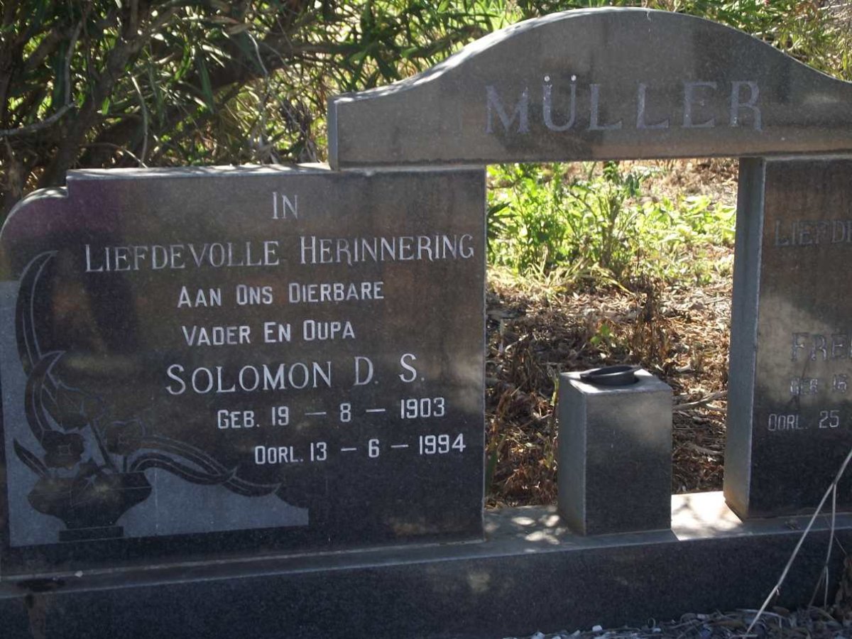 MULLER Solomon D.S. 1903-1994