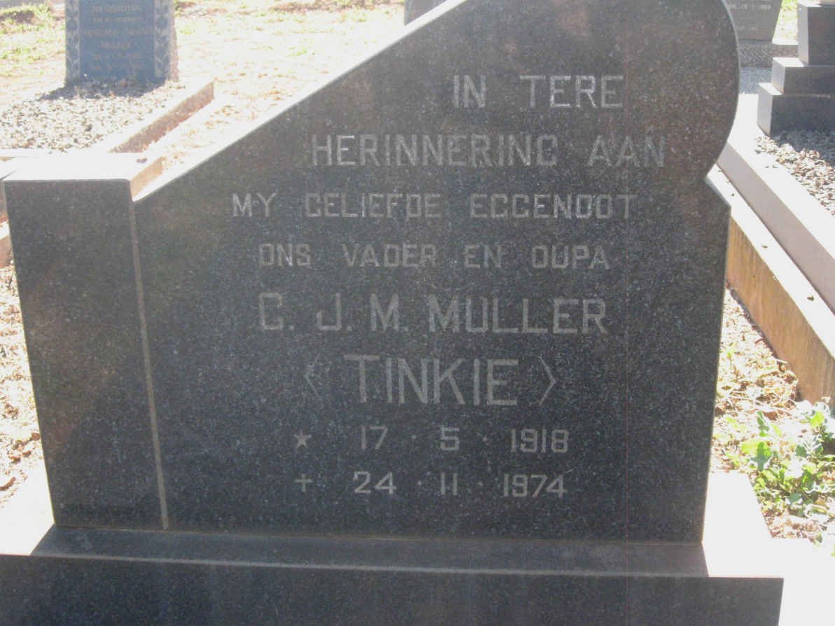 MULLER C.J.M. 1918-1974
