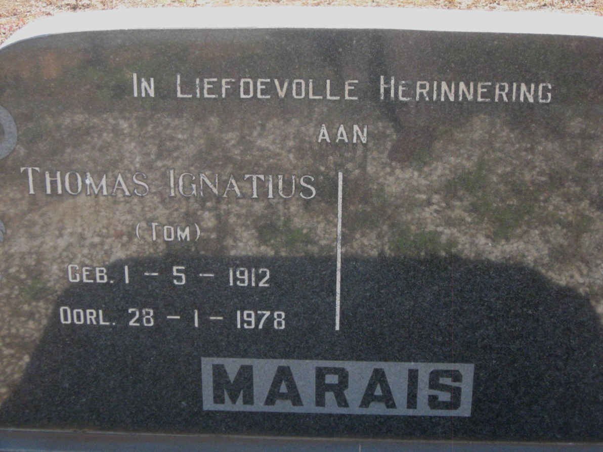 MARAIS Thomas Ignatius 1912-1978