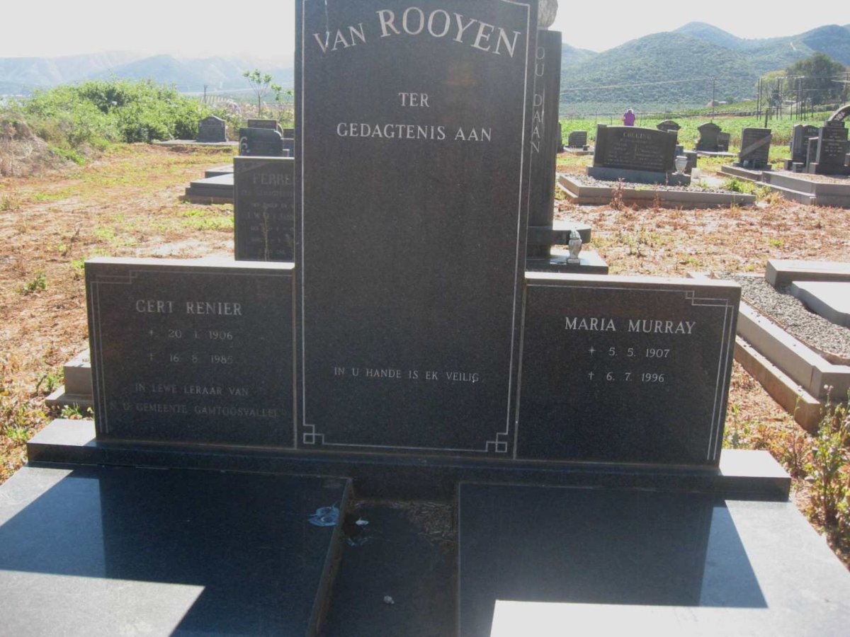 ROOYEN Gert Renier, van 1906-1985 &amp; Maria Murray 1907-1996