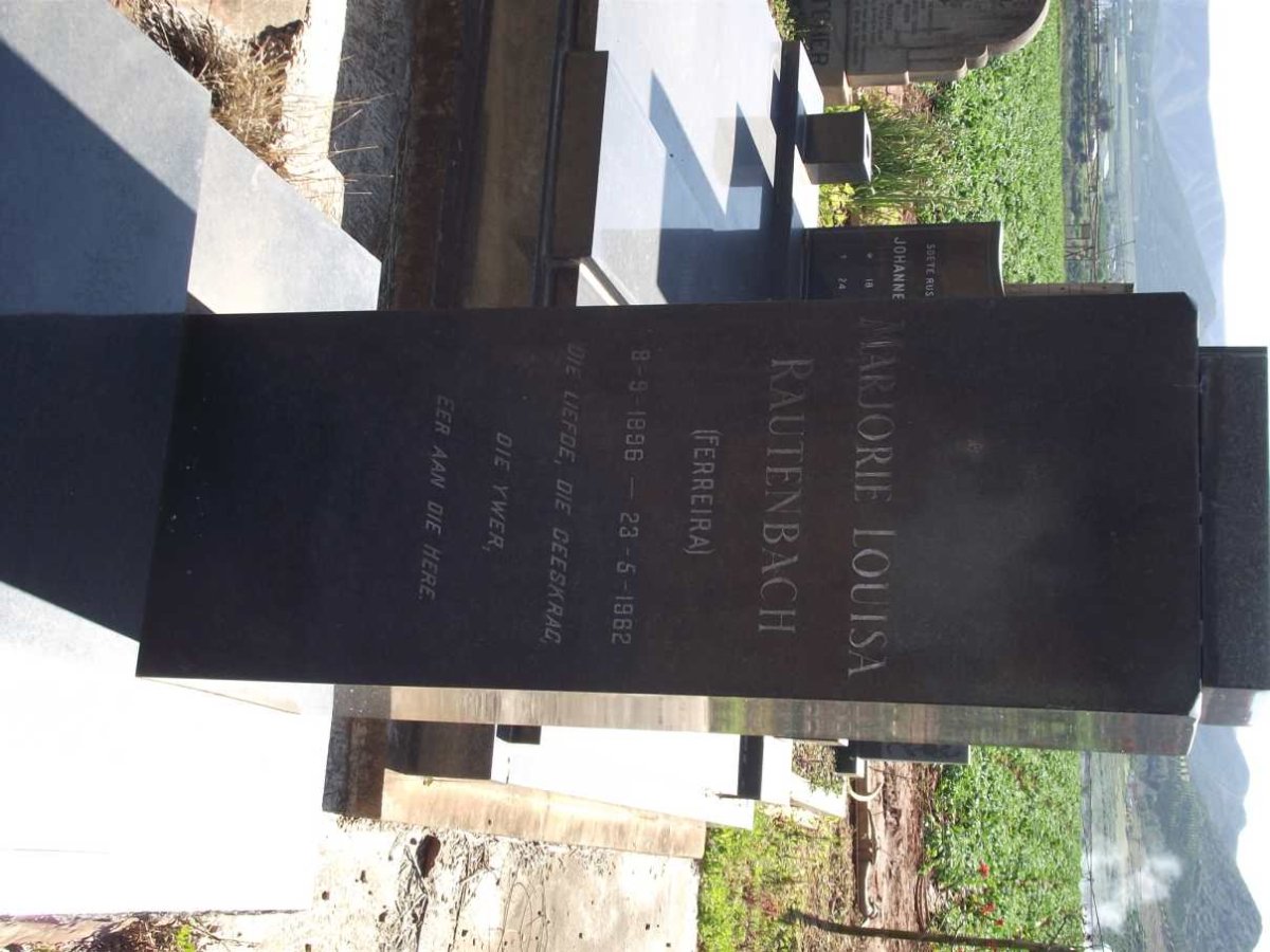 RAUTENBACH Marjorie Louisa nee FERREIRA 1896-1962