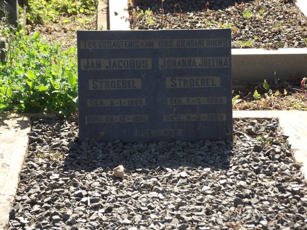 STROEBEL Jan Jacobus 1889-1961 &amp; Johanna Joelina 1868-1959