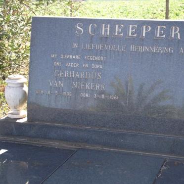 SCHEEPERS Gerhardus Van Niekerk 1906-1981