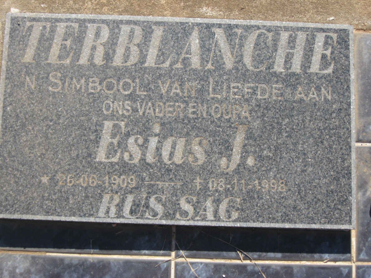 TERBLANCHE Esias J. 1909-1998