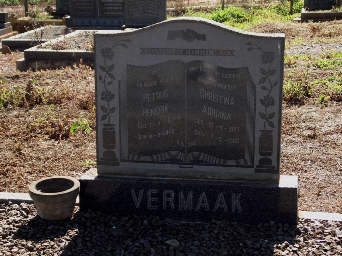 VERMAAK Petrus Hendrik 1912-1975 &amp; Christina Adriana 1907-1965