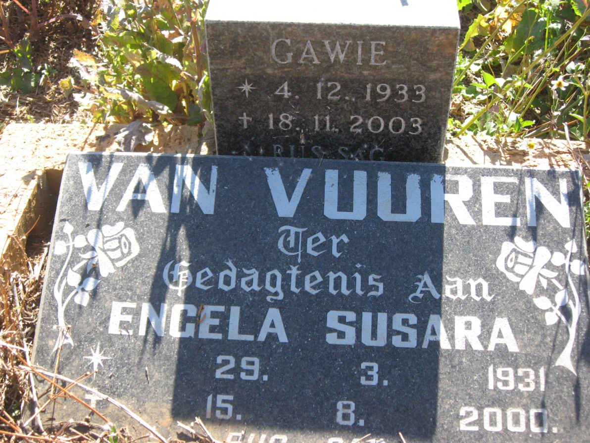 VUUREN Gawie, van 1933-2003 &amp; Engela Susara 1931-2000