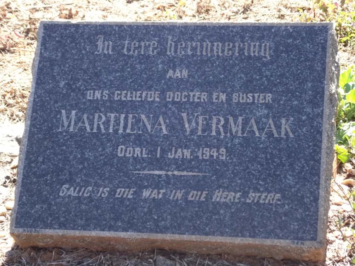 VERMAAK Martiena -1949