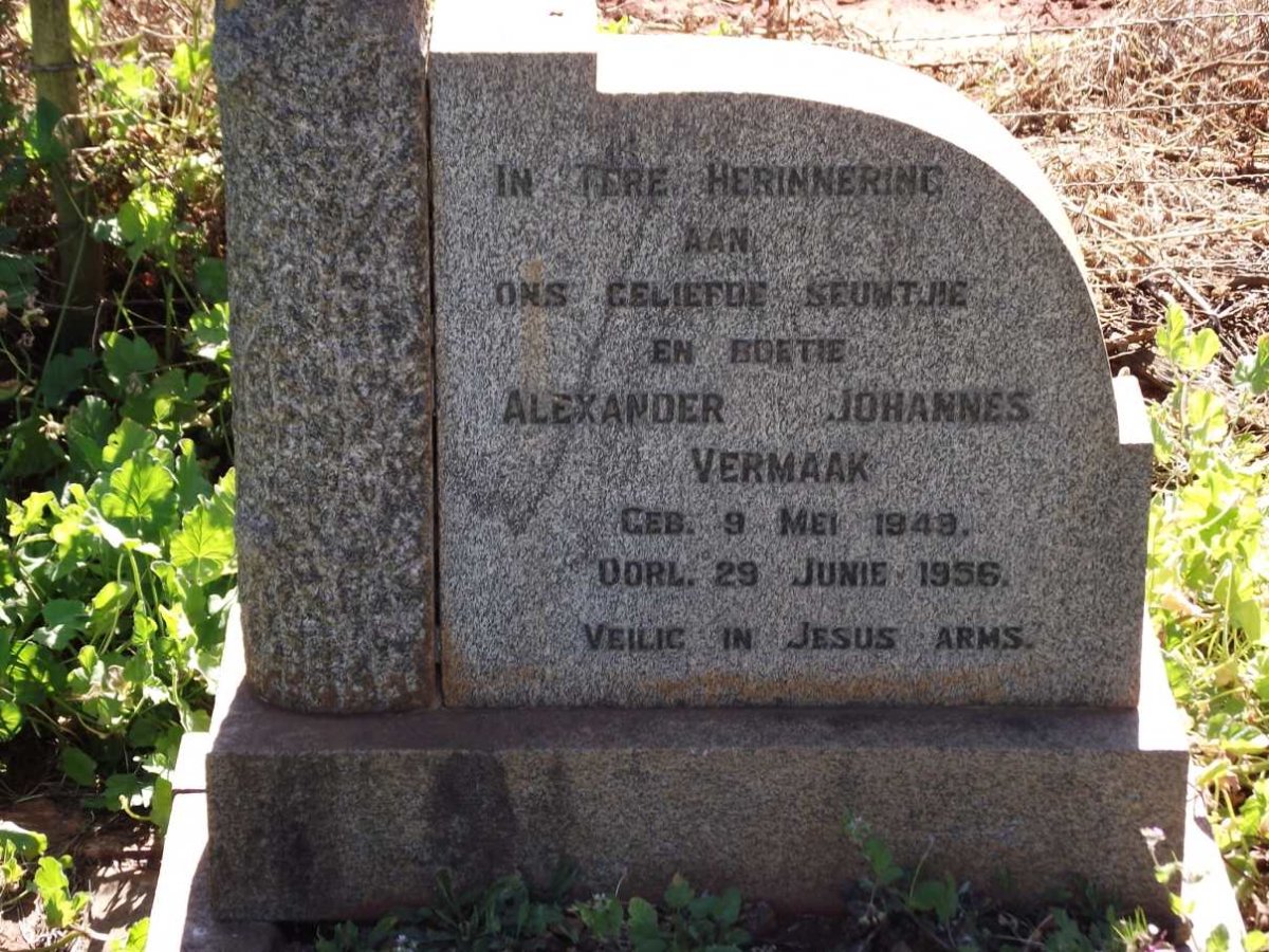VERMAAK Alexander Johannes 1949-1956