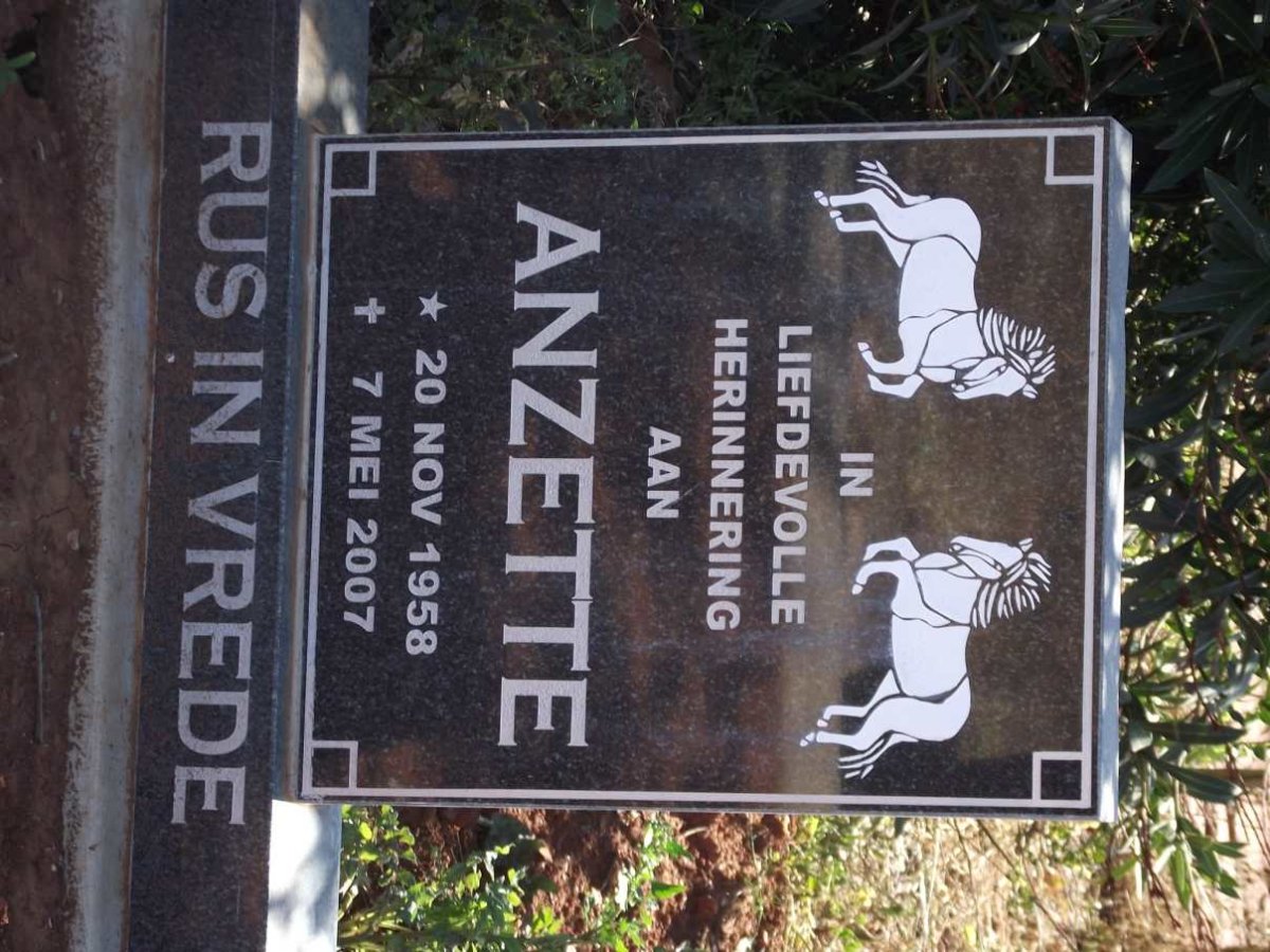 ? Anzette 1958-2009