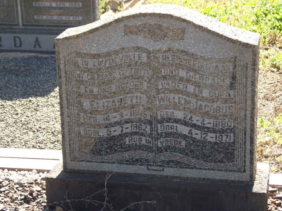 ? Willem Jacobus 1880-1971 &amp; Elizabeth 1895-1962