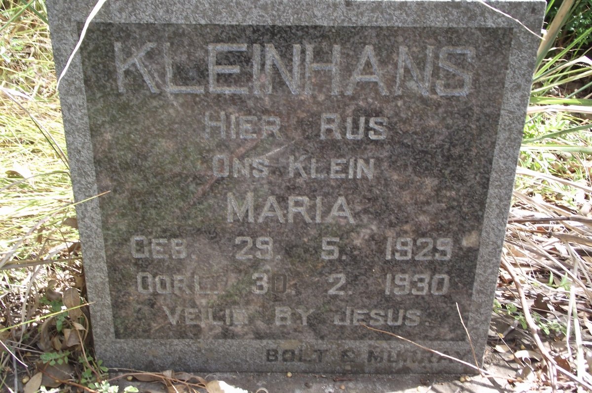 KLEINHANS Maria 1929-1930