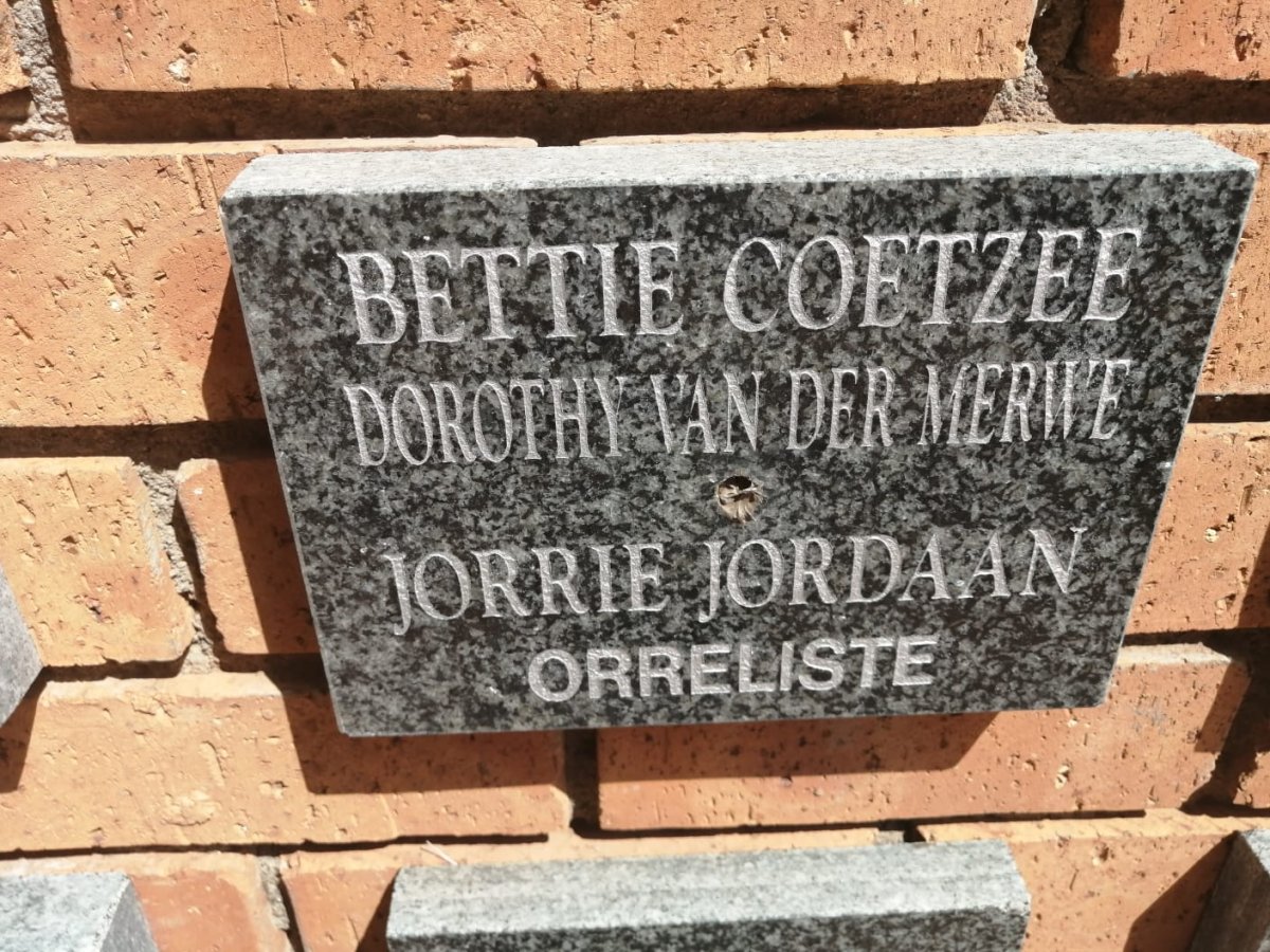 COETZEE Bettie :: VAN DER MERWE Dorothy :: JORDAAN Jorrie