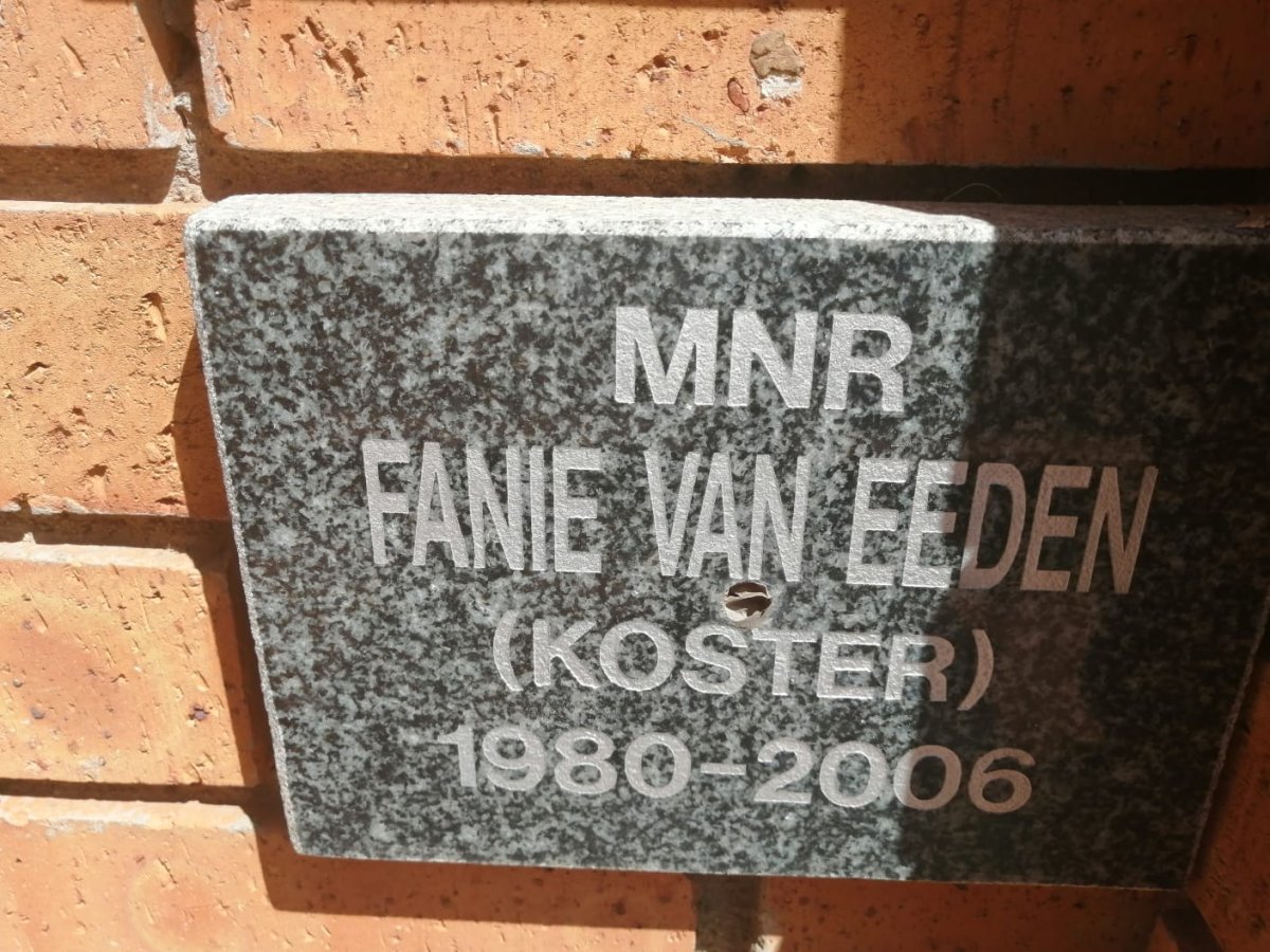 EEDEN Fanie, van