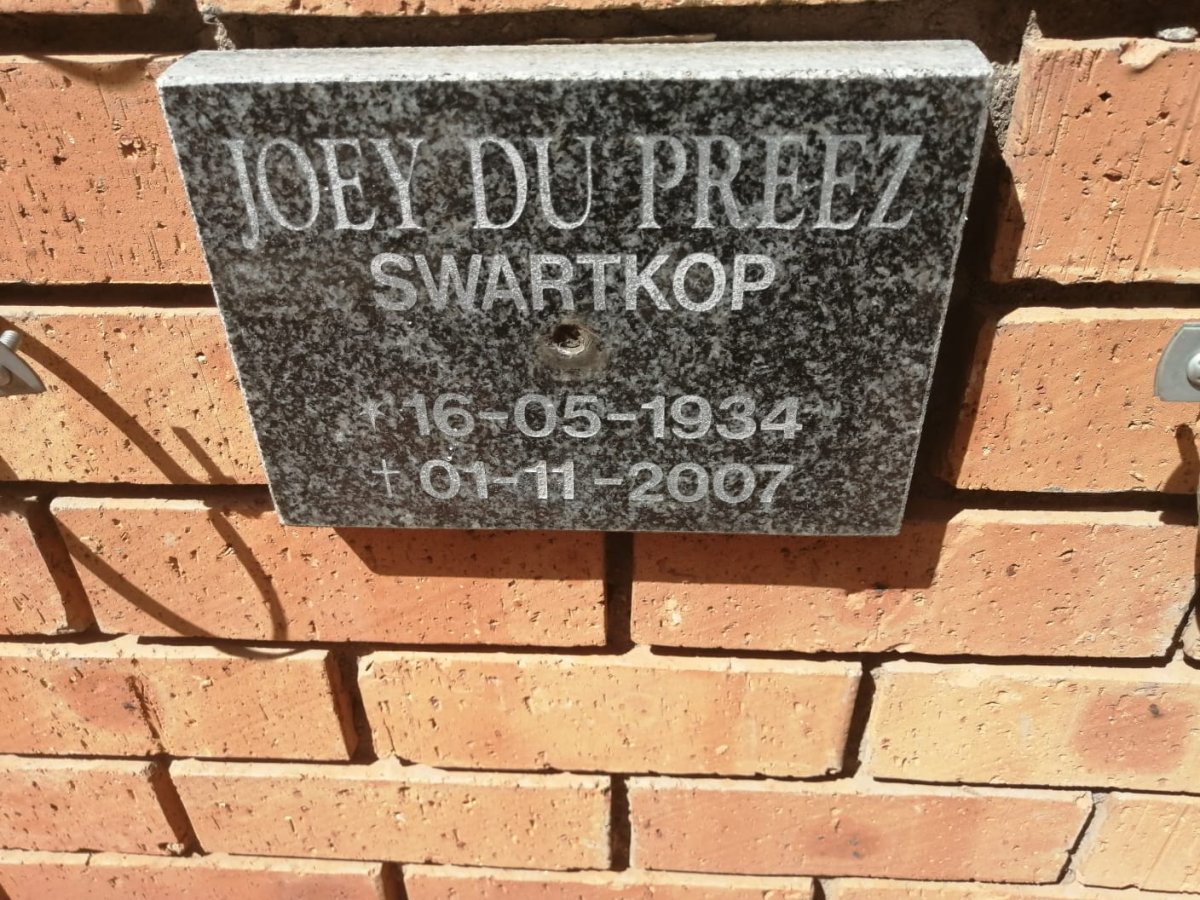PREEZ Joey, du 1934-2007