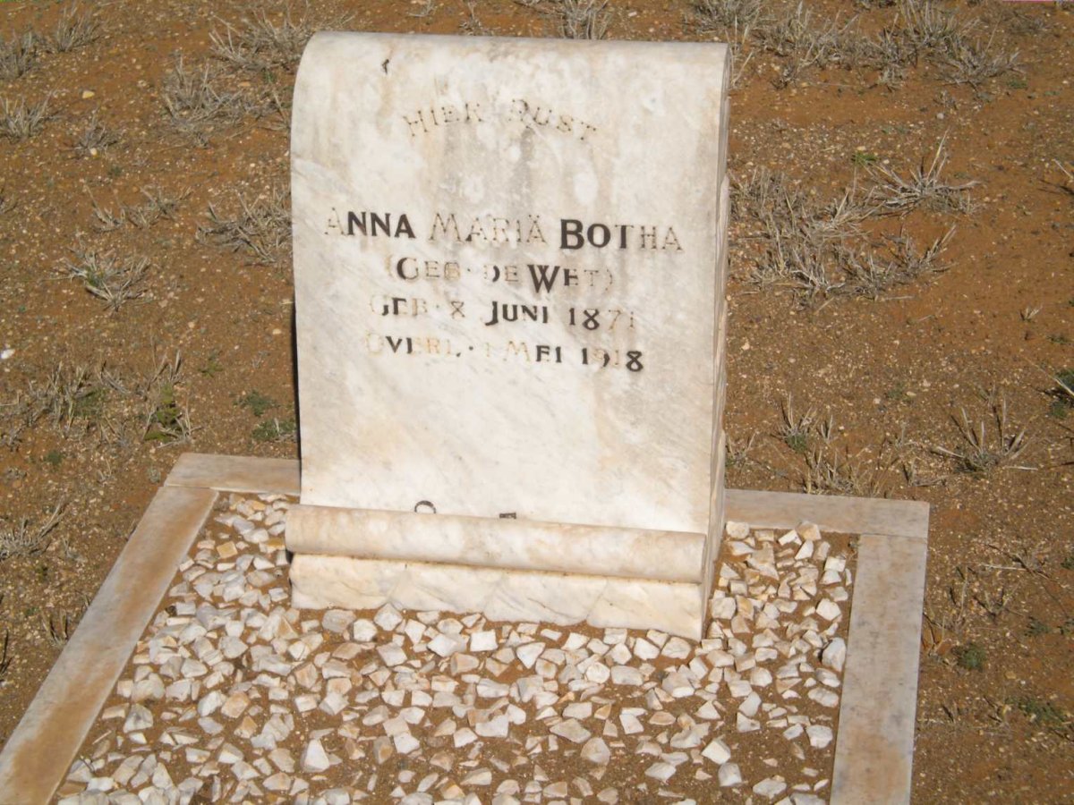 BOTHA Anna Maria nee DE WET 1871-1918