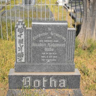BOTHA Jacobus Lodewucus 1874-1950 &amp; Catharina Anna Johanna DU PLESSIS 1876-1947