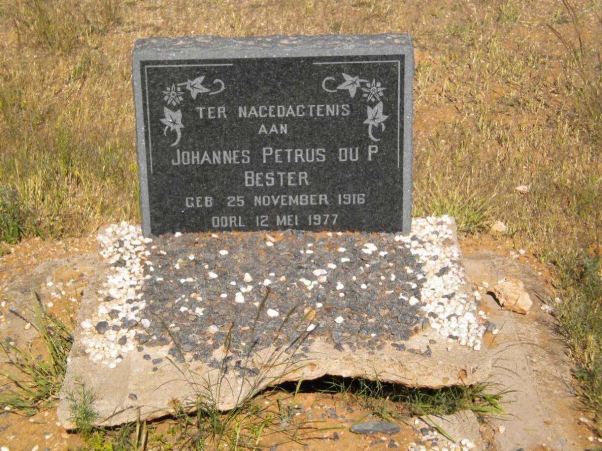 BESTER Johannes Petrus du P. 1916-1977