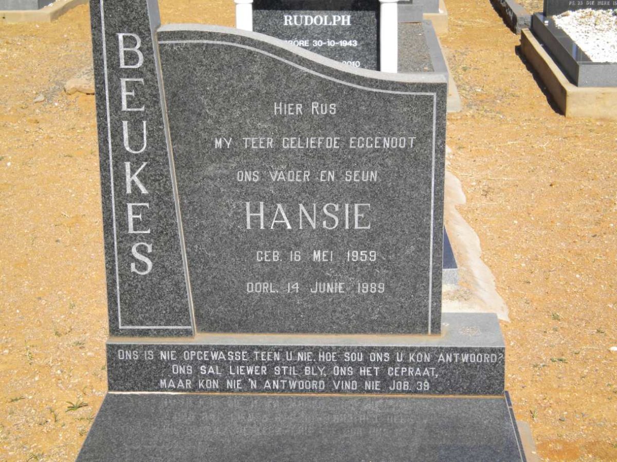 BEUKES Hansie 1959-1989