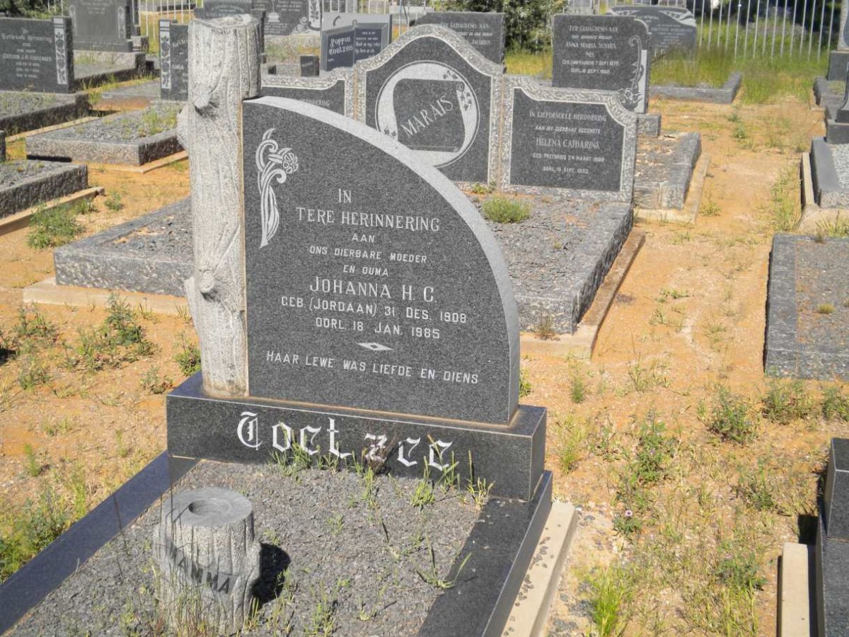 COETZEE Johanna H.C. nee JORDAAN 1908-1985