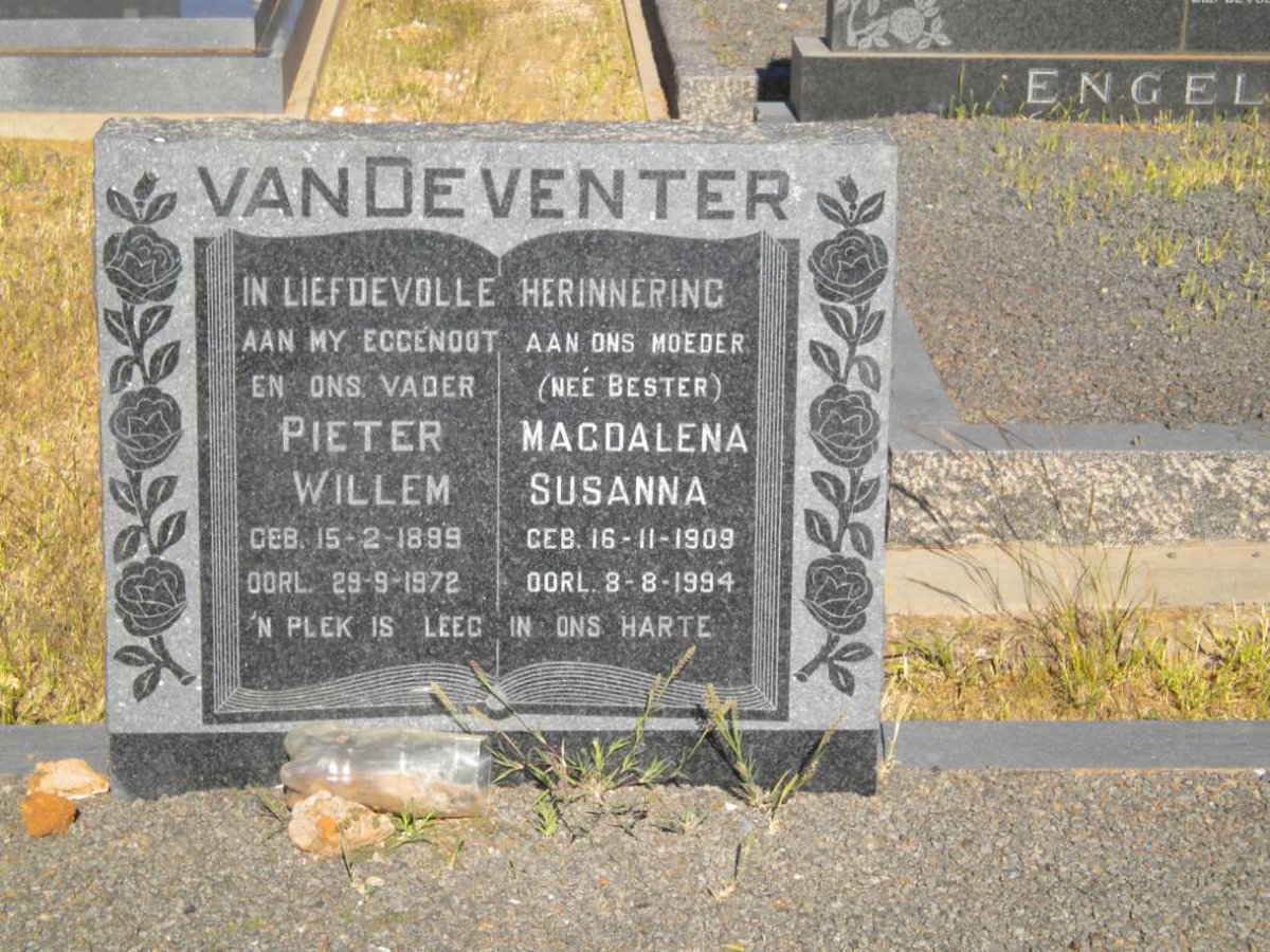 DEVENTER Pieter Willem, van 1899-1972 &amp; Magdalena Susanna BESTER 1909-1994