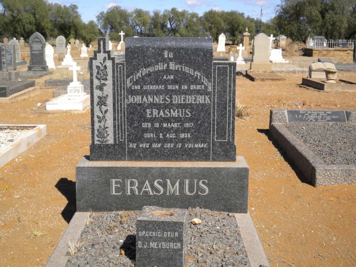 ERASMUS Johannes Diederik 1917-1938
