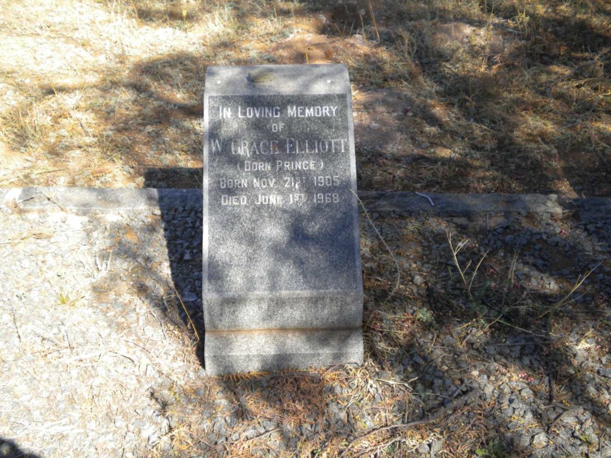 ELLIOTT W. Grace nee PRINCE 1905-1968
