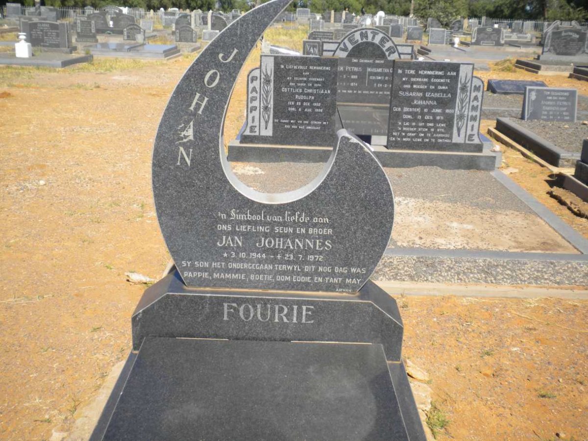 FOURIE Jan Johannes 1944-1972