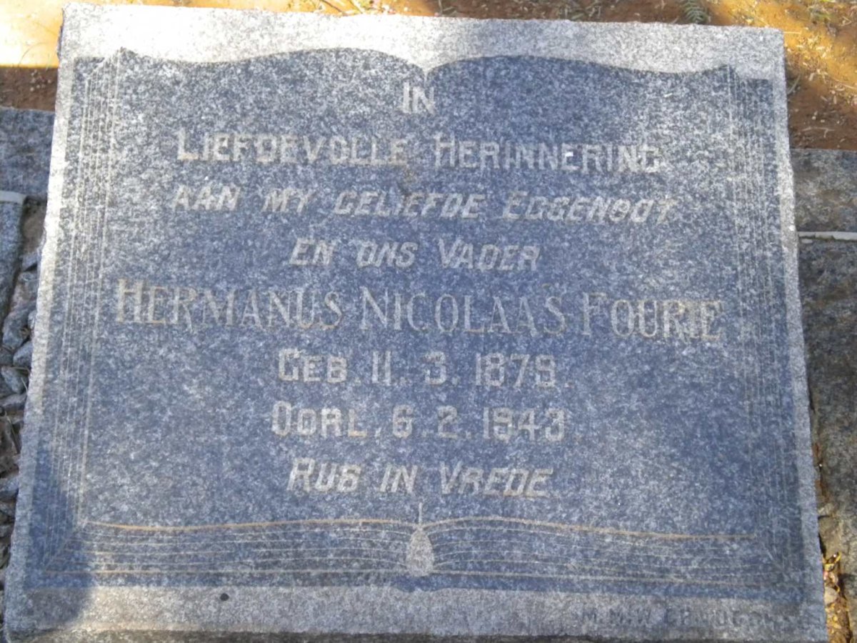 FOURIE Hermanus Nicolaas 1879-1943