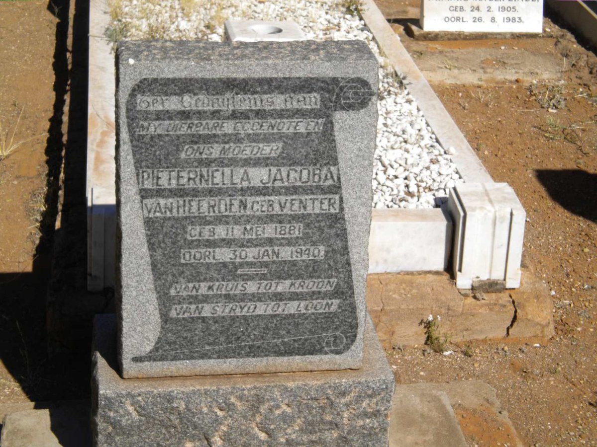 HEERDEN Pieternella Jacoba, van nee VENTER 1881-1940