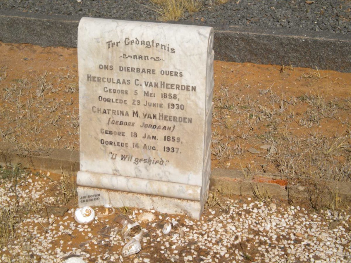 HEERDEN Herculaas C., van 1858-1930 &amp; Chatrina M. JORDAAN 1859-1937